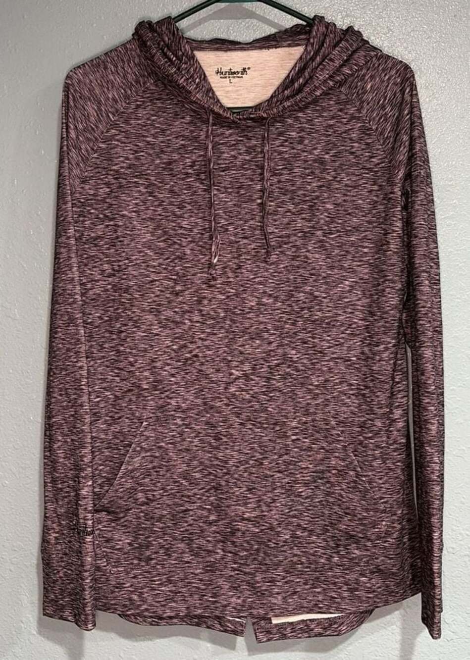 Huntworth Women's Space-Dye Performance Pullover Hoodie with Split Back Detail